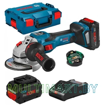 Угловая шлифмашина Bosch GWS 18V-15 SC Professional 06019H6101 (с 2-мя АКБ, кейс)